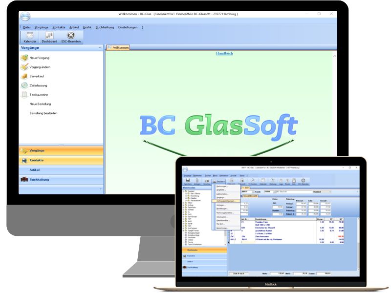 Glassoftware für Glasereien und Glaserhandwerk
